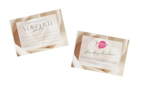 Wizualizacja vouchera podarunkowego CM Femmemedica